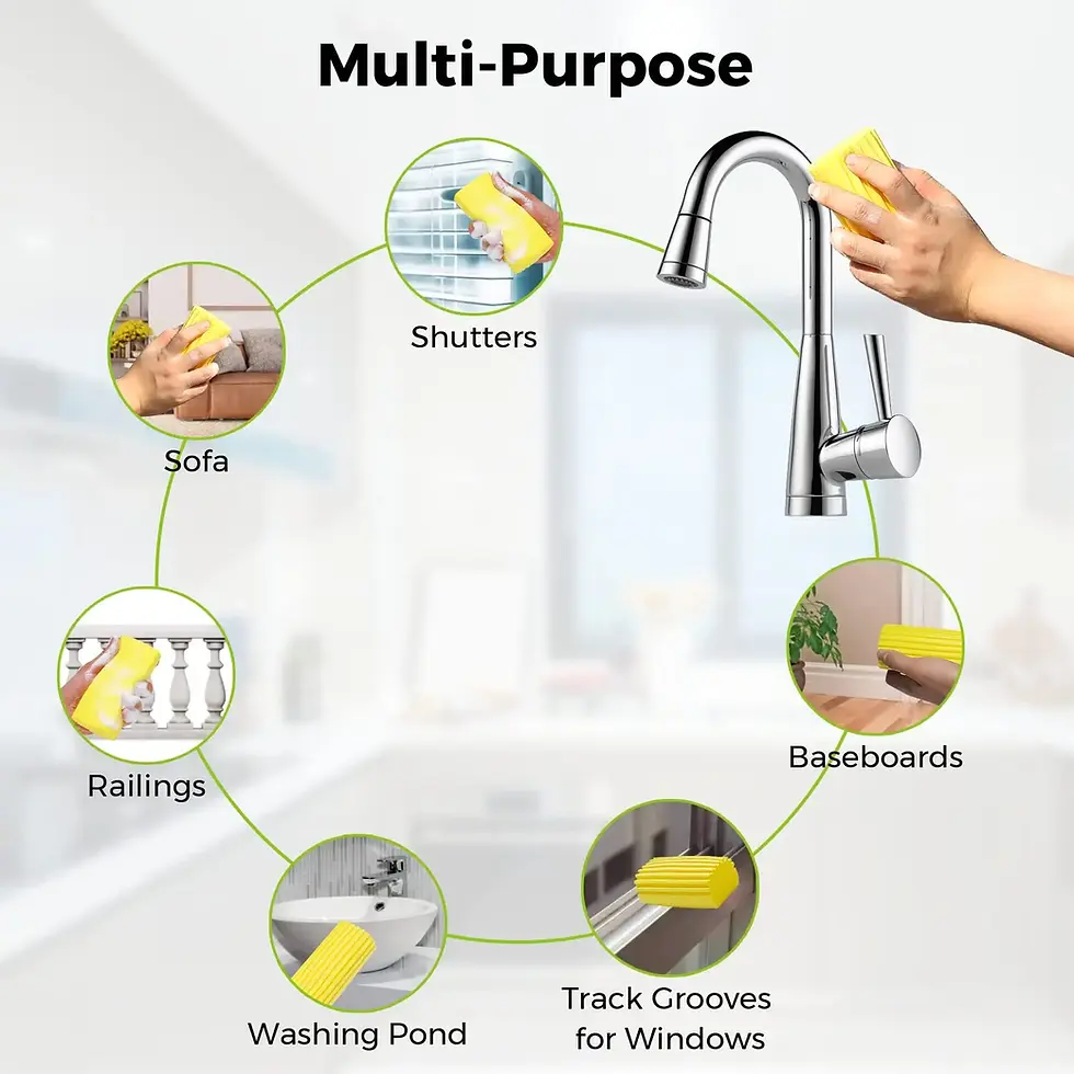 الصورة المصغرة: Damp Clean Duster Sponge Portable Cleaning Brush Duster For Cleaning Blinds Glas