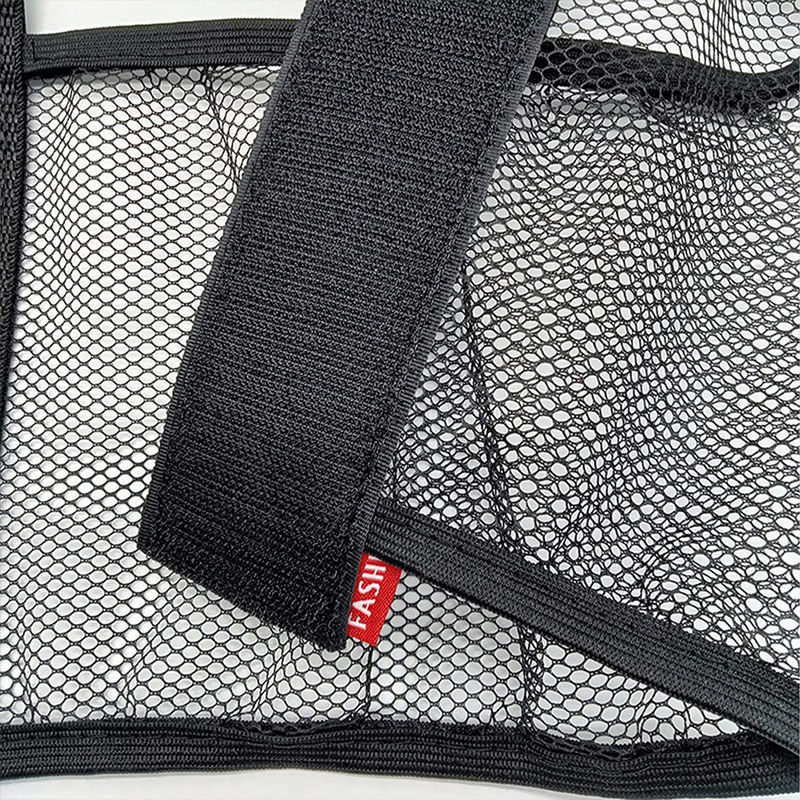 الصورة المصغرة: Car Back Rear Trunk Storage Mesh Fixed Straps Car Interior Organizer Extinguishe