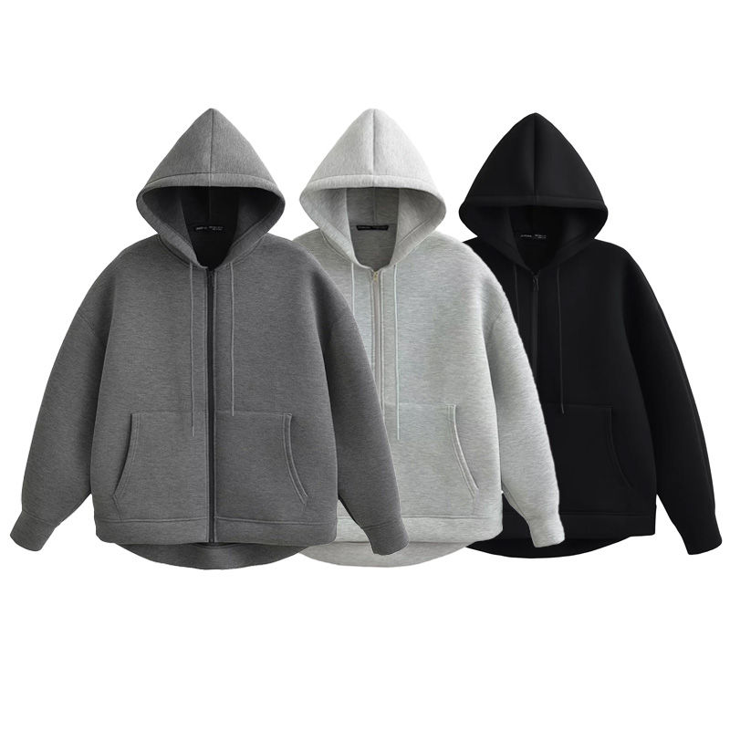 الصورة المصغرة: HXAO Grey Women's Outerwears Bomber Varsity Jacket Coat 2024 Spring Autumn Ladie