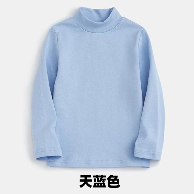 الصورة المصغرة: T-shirt for Girls Solid Thermal Underwear Autumn Winter Long Sleeve Casual High 