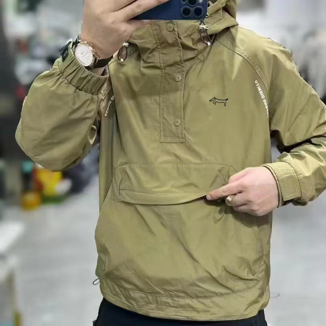 South Korea 2025 Autumn New Men's Golf Wear Casual Hooded Stormtrooper Jacket Me