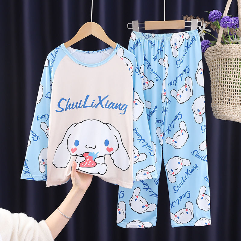 Lovely Cartoon Kids Print Pajama Sets Daily Causal Comfortable Nightwear Set Boy