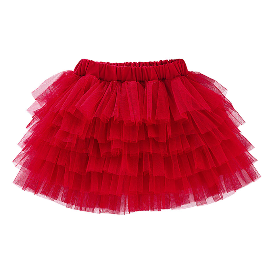 الصورة المصغرة: 6-Layer Tulle Skirt Girls Twirl-Friendly Elastic Waist Breathable Summer Design 