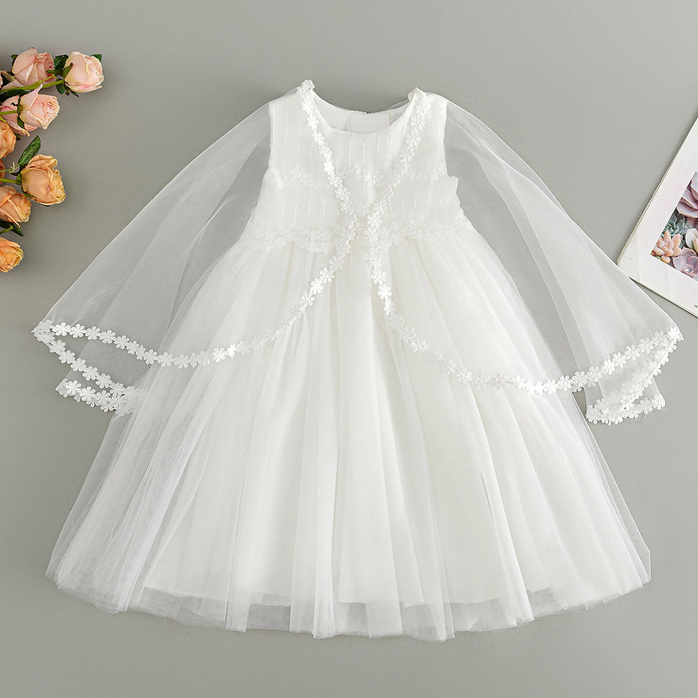 Thumbnail: Baby Girl Princess Dress Toddler Birthday Christening Dress Newborn Girls Clothi