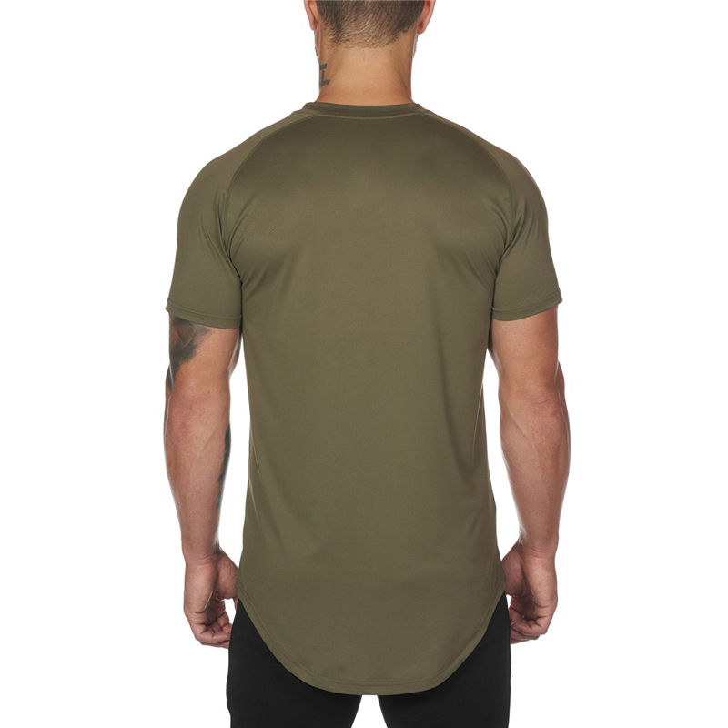 Thumbnail: Mens Sport Breathable Short Sleeve T-shirt Summer Mesh Quick Dry Slim Fit Shirt 