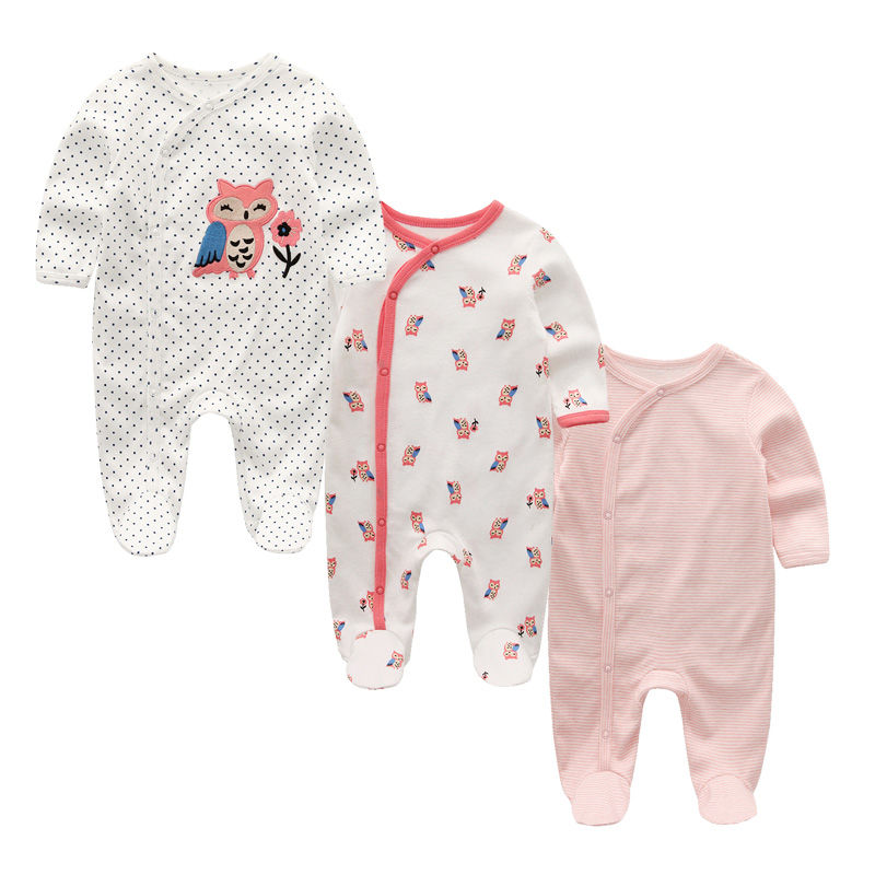 Thumbnail: 3PCS/Set Autumn Unisex Baby Rompers Cotton Soft Newborn Boy Girl Jumpsuit 2023 I
