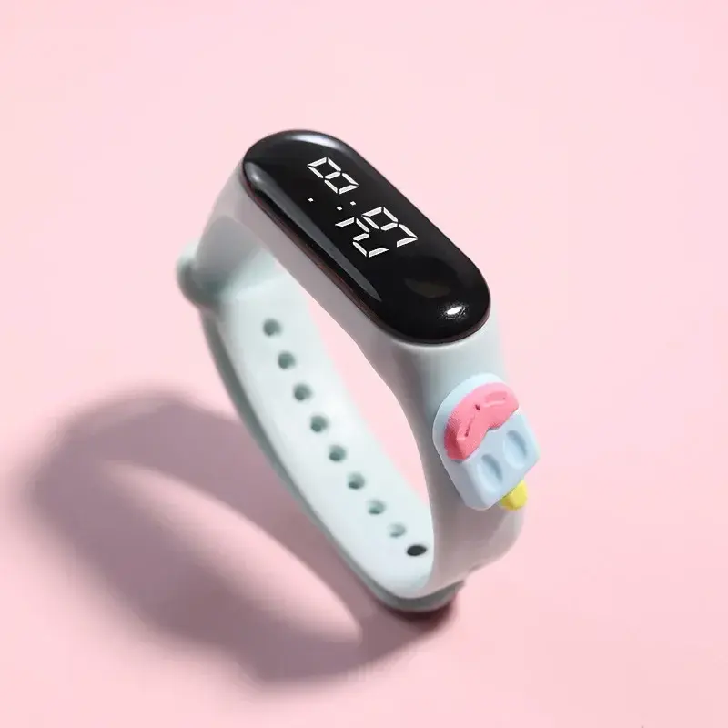 Thumbnail: Fashion Cartoon Children Watches for Girls Electronic Bracelet Sports Touch LED 