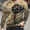 Thumbnail: Black And White Color Matching Printed Men's Casual Pullover Top Harajuku Street