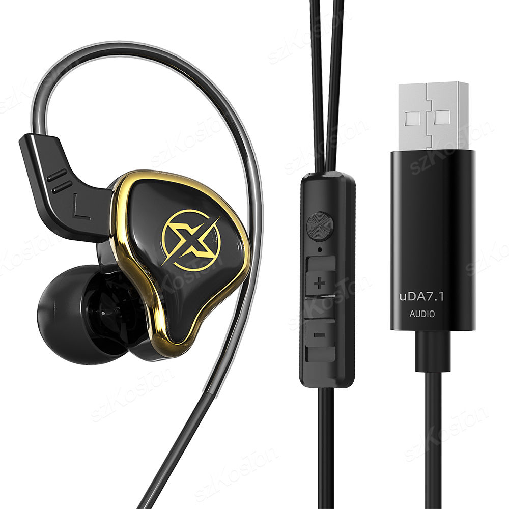 USB Gaming Headphones 7.1 Surround Sound Wired Headset with Microphone Noise Can