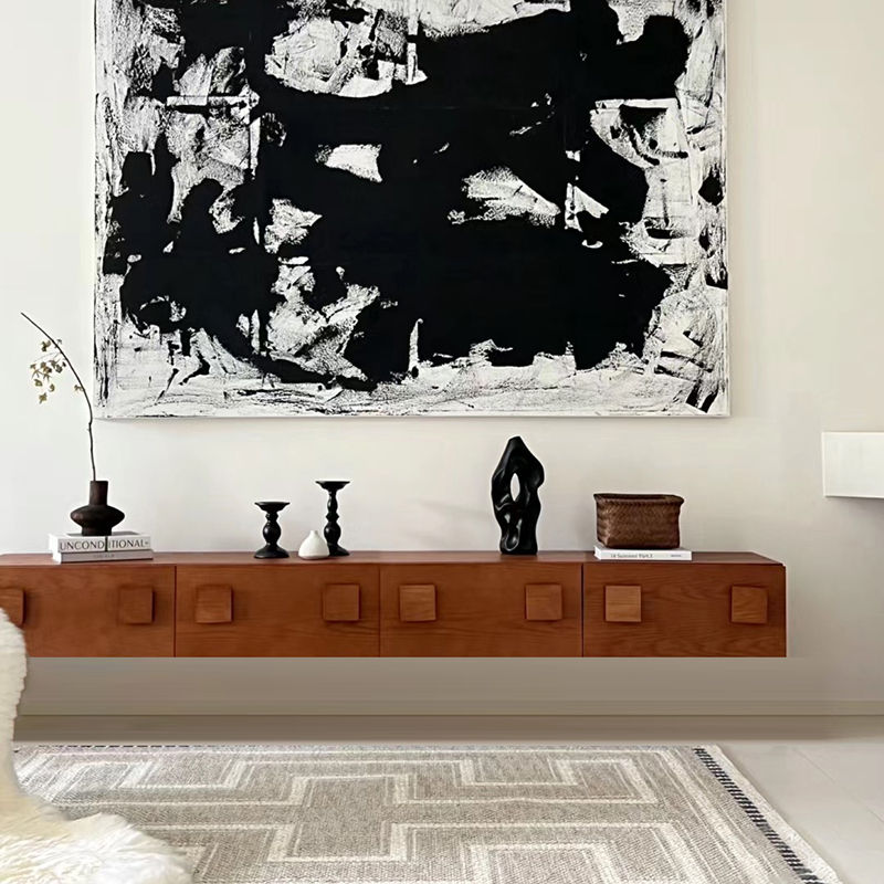 الصورة المصغرة: European Glamour Tv Stand Simple Elegant Trendy Cute Tv Stand Rustic Narrow Meub