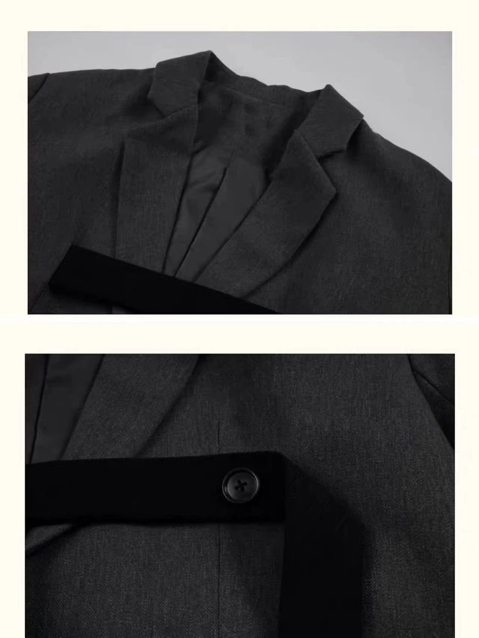 الصورة المصغرة: Basic Korean Blazer Set for Women, Loose Single Button Tops for Ladies, Spring S