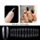 Thumbnail: 120pcs/bag Matte Press On Nail Tips Soft Full Cover False Nails Oval Almond Scul