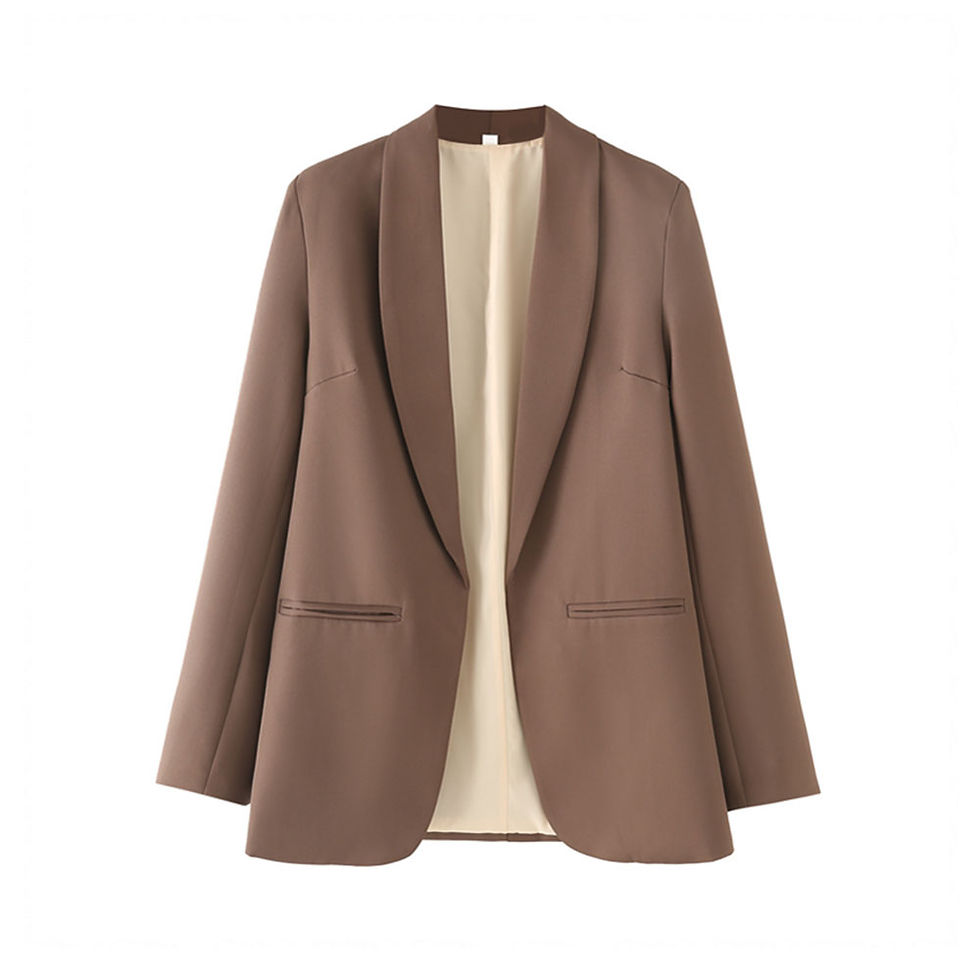 الصورة المصغرة: Women's Fashion Front Open Blazer Coat Long Sleeve Office Wear with Welt Pockets