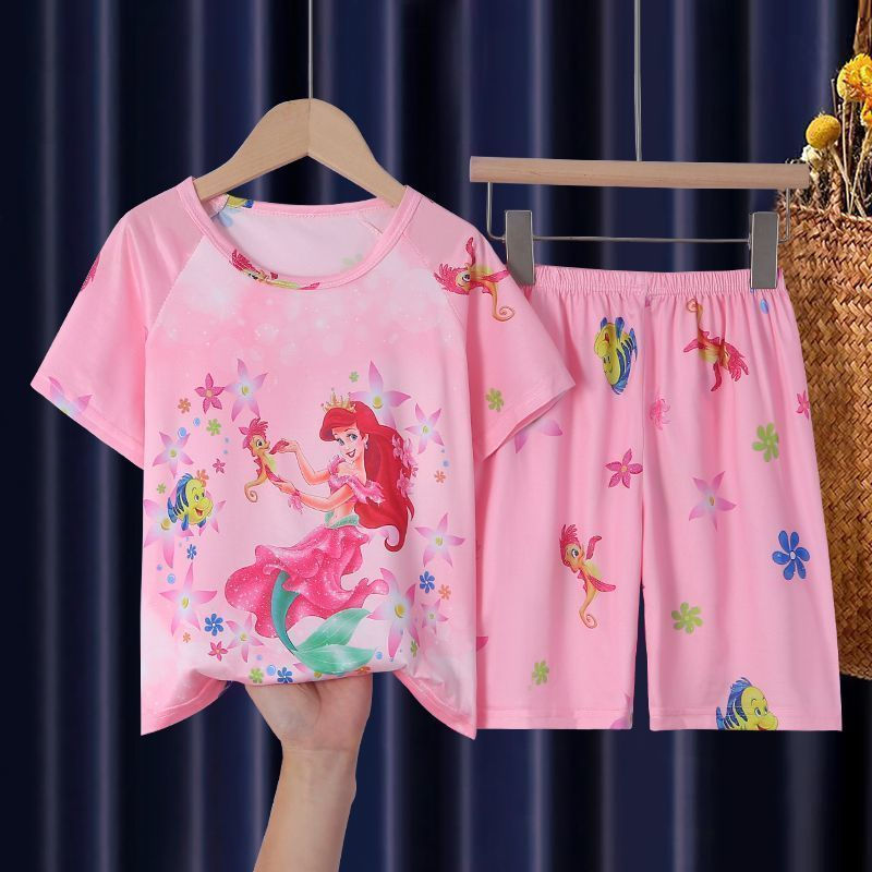 Thumbnail: Sanrios Children's Pajamas Cartoon Kuromi Short Sleeve Shorts Hello Kittys Cinna
