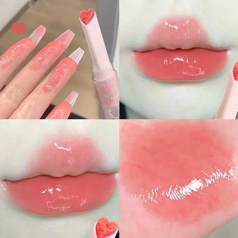 الصورة المصغرة: Clear Water Light Solid Lip Gloss Jelly Pink Lip Tint Mirror Glass Lip Glaze Hea