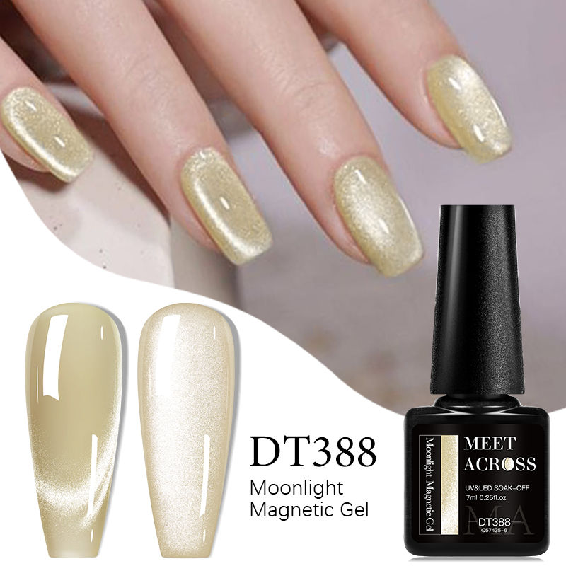 الصورة المصغرة: 7ml Cat Magnetic Gel Nail Polish Pink Silver Semi Permanent Glitter Magnetic Gel