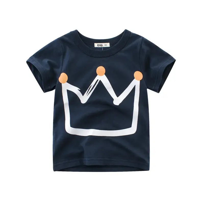الصورة المصغرة: Boys T-Shirts 2-9 Years Cartoon Animals Baby Kids Tees Children Cotton Short Sle