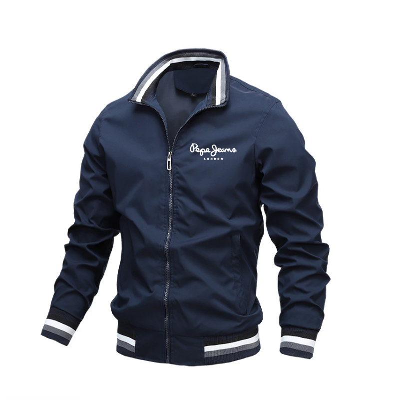 Thumbnail: Autumn and Winter Men's Stand Collar Casual Zipper Jacket Outdoor Sports Coat Wi