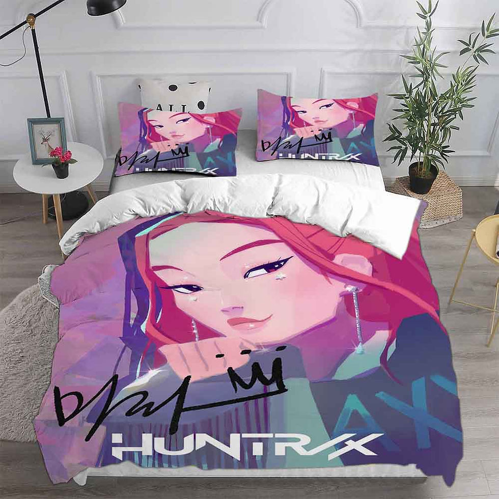 Thumbnail: KPop Demon Hunters Bedding Sets EU single Comforter Quilt Bed Cover Duvet Cover 