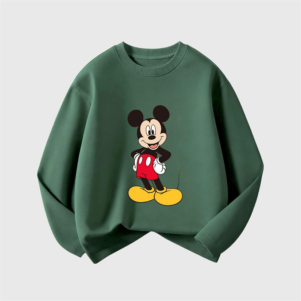 الصورة المصغرة: Long Sleeve T-shirts For Boys Mickey Mouse Crewneck Tops New Style Crewneck Tees