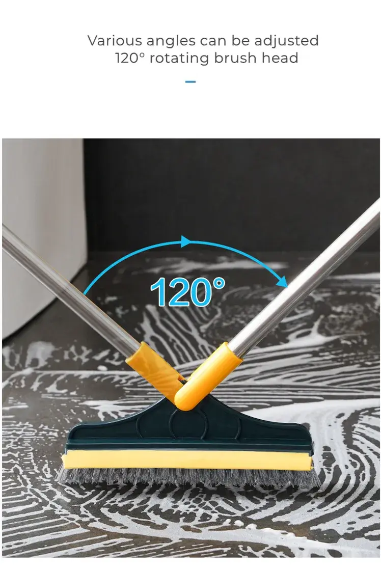 الصورة المصغرة: Long Handle Household Bathroom Floor Cleaning Brush - Tile & Grout Cleaner with 