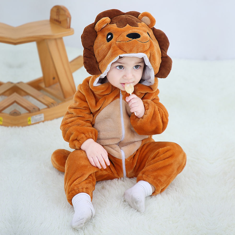 Thumbnail: Kigurumi Dinosaur Newborn Baby Clothes Pajamas Boy Girl Onesie Infant Winter War