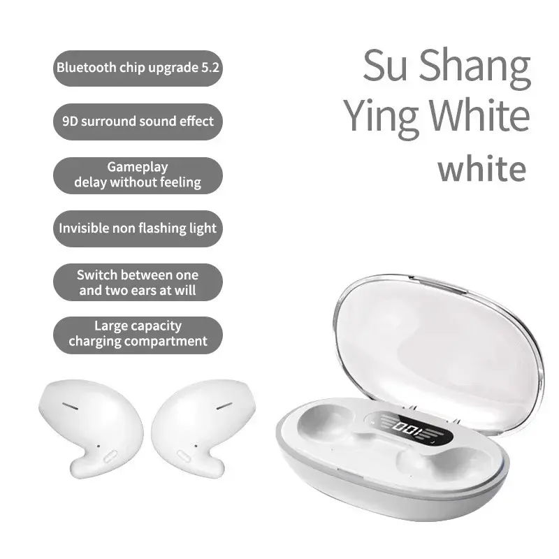 Thumbnail: Sleep Wireless Earphone TWS Bluetooth 5.3 Headphones Hidden Earbuds IPX5 Waterpr