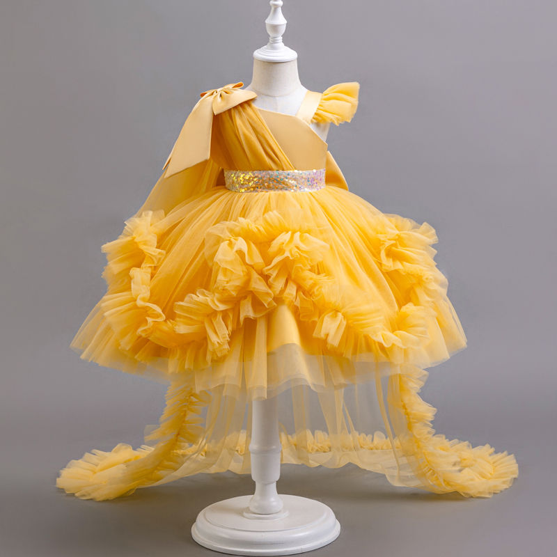 الصورة المصغرة: KLFLGD New summer girls party dresses flower girl wedding elegant party dress 2-
