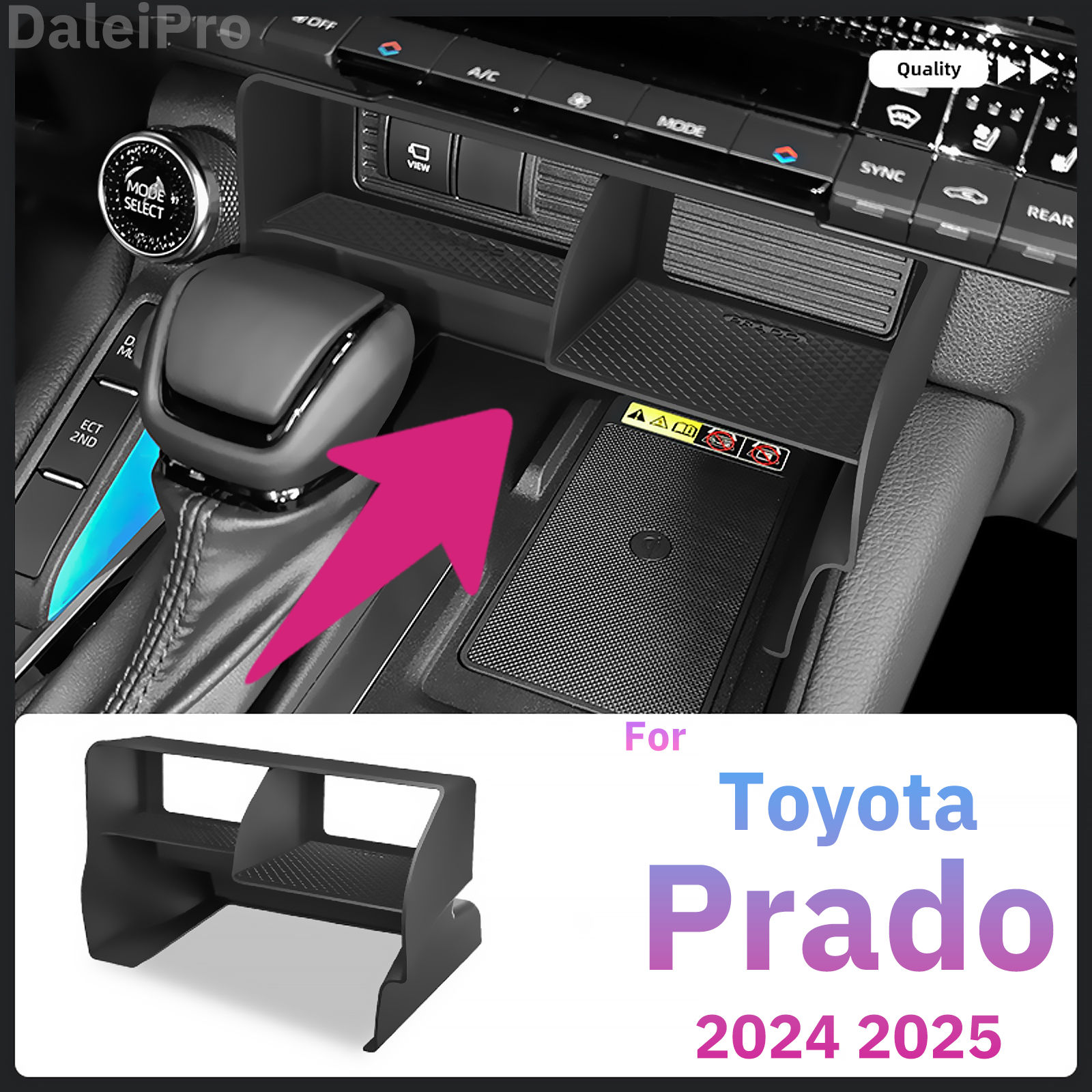 For Toyota Land Cruiser 250 Prado LC250 2024 2025 Car Center Console Organizer T