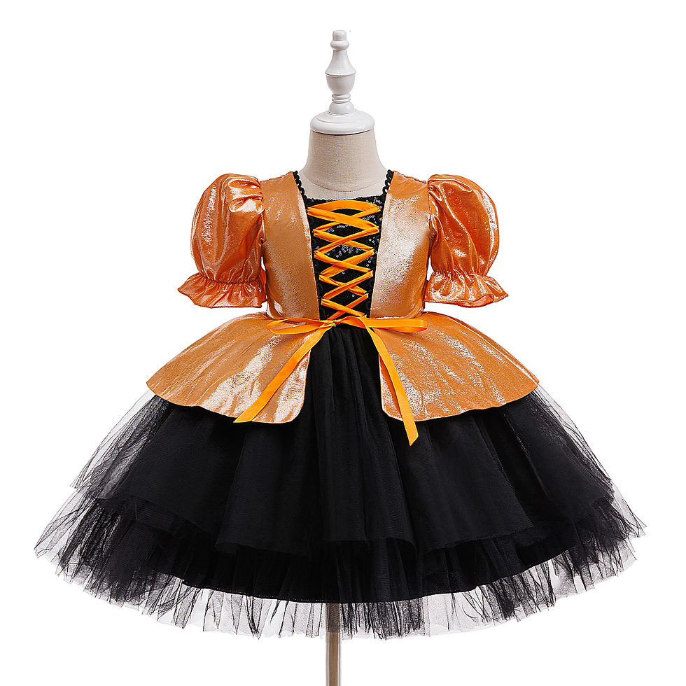 الصورة المصغرة: 2025 Halloween Children's Dress Witch Performance Dress Bat Wizard Witch Walk Sh