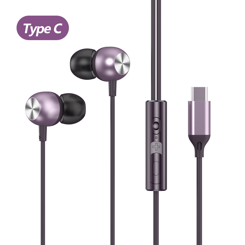 Thumbnail: Type C 3.5mm Digital Decoding Wired Headphones HiFi High Quality Bass Earphone w