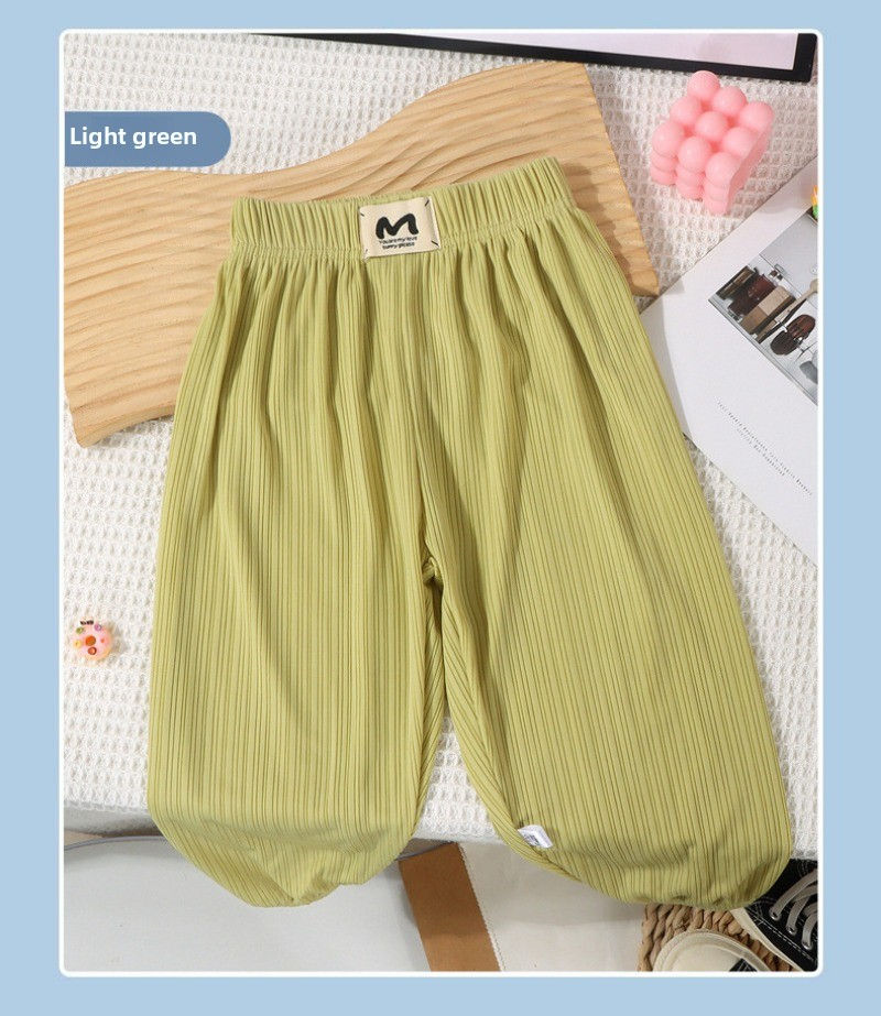 الصورة المصغرة: kids pants summer ice silk mosquito proof pants girls trousers baby clothing cas