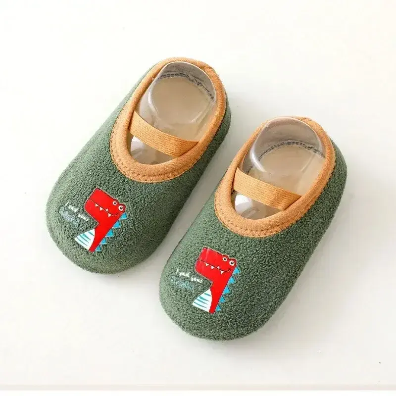 Thumbnail: Baby Anti-slip Socks Newborn Warm Crib Floor Shoes with Rubber Sole for Children
