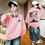 Thumbnail: New Boys Girls Sweatshirt Pullover Autumn Korean Version Cartoon Cat Group Print