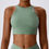 Thumbnail: Women Shockproof Gathered Fitness Push Up Female Underwear Crop Top Run Gym Work