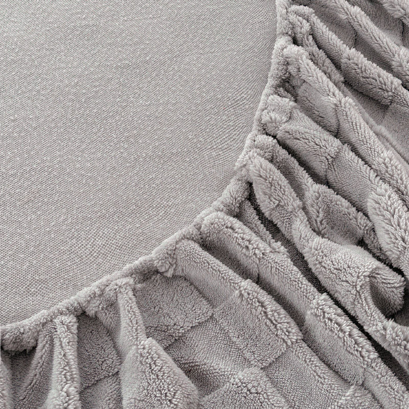 Thumbnail: Winter Warm Fitted Bed Sheet Taff Velvet Fleece Bed Linen Single/Double/King/Que