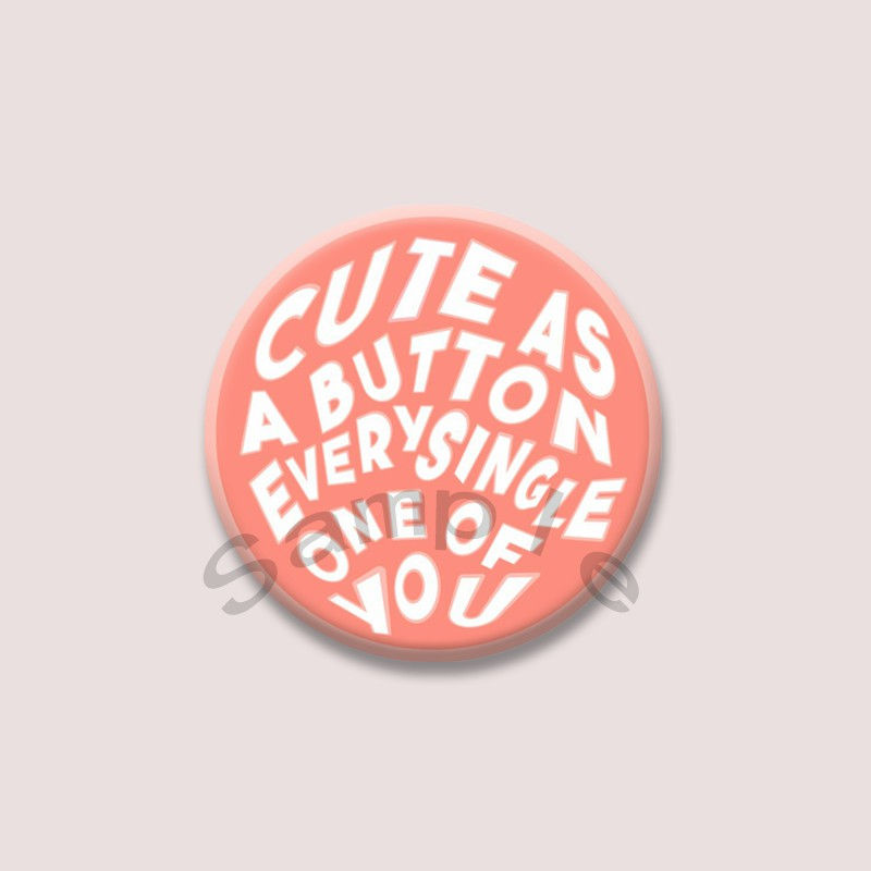 الصورة المصغرة: Creative Punk Round Animal Letter Pins Cartoon Humorous and Funny Quotes Brooch 
