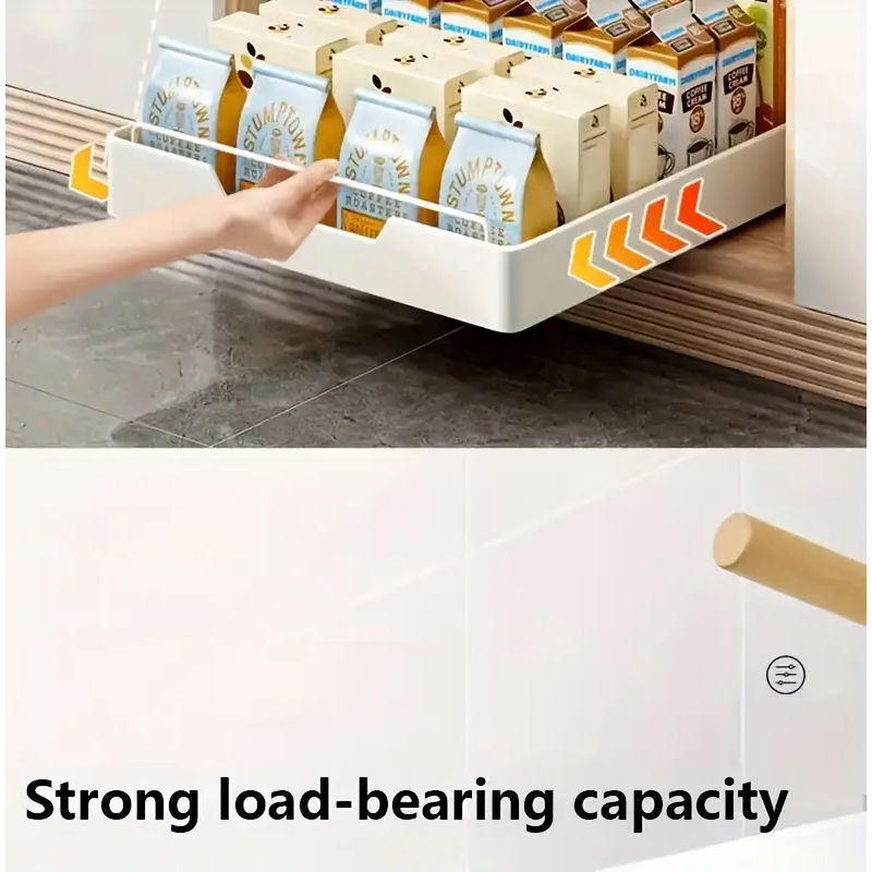 Thumbnail: New Kitchen Storage Rack with Slide Rails Pull-out Kitchen Drawer Type Storage T