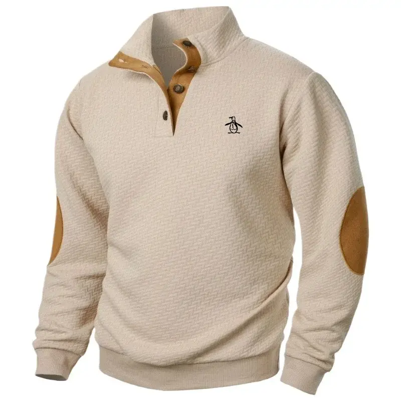 Thumbnail: Men Golf Clothing Autumn New Men's Golf Sweatshirt Stand Button Pullover Casual 