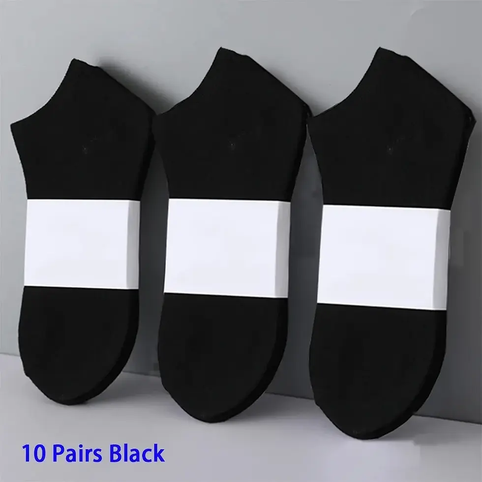 Thumbnail: 1/5/10 Pairs Women/Men Boat Socks Invisible Low Cut Silicone Non-slip Summer No-