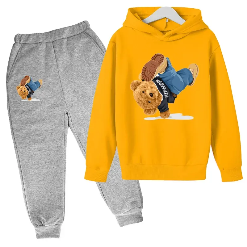 الصورة المصغرة: Kids Hoodie Set Cotton Top Pants 2pcs Sets Spring/Autumn Children's Clothing Str