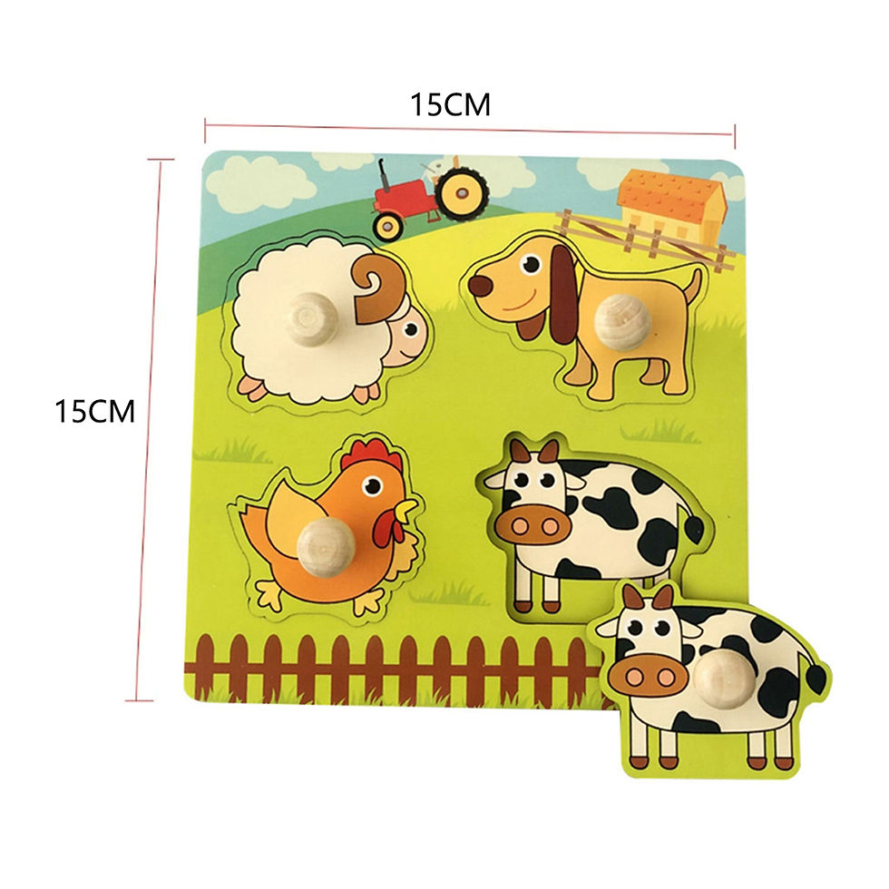 الصورة المصغرة: Montessori Baby Toys Wooden Peg Puzzles Hand Grab Boards Toys Tangram Jigsaw Car