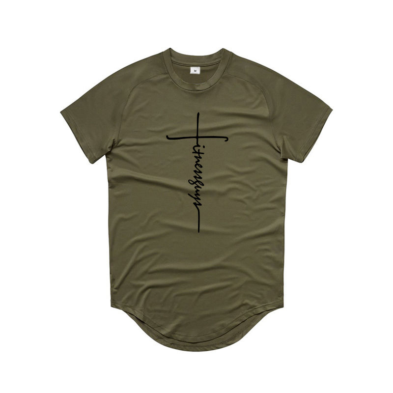 Thumbnail: Mens Sport Breathable Short Sleeve T-shirt Summer Mesh Quick Dry Slim Fit Shirt 
