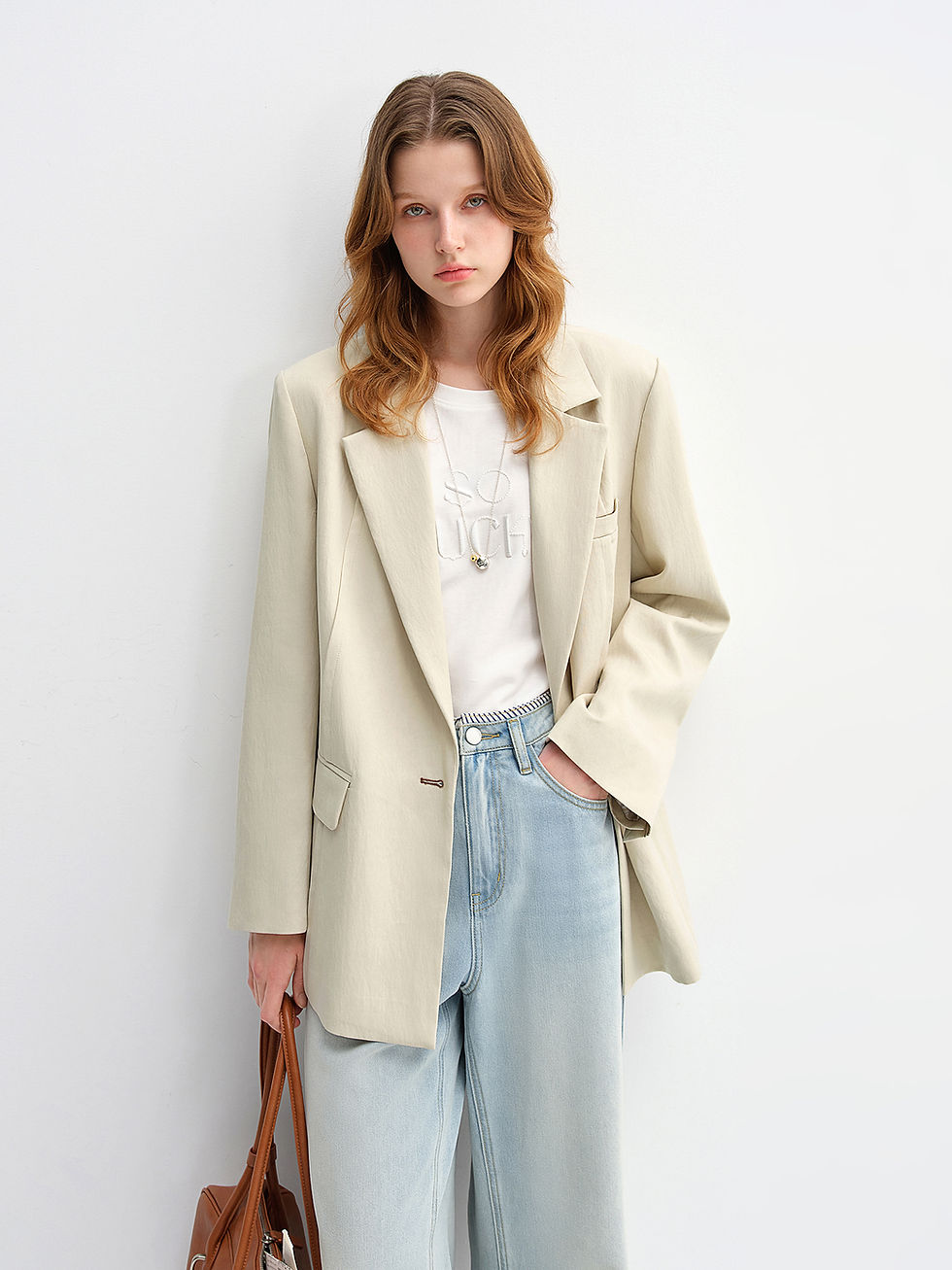 الصورة المصغرة: DUSHU Women's Light and Simple Commuting One-button Silhouette Suit 2025 Autumn 