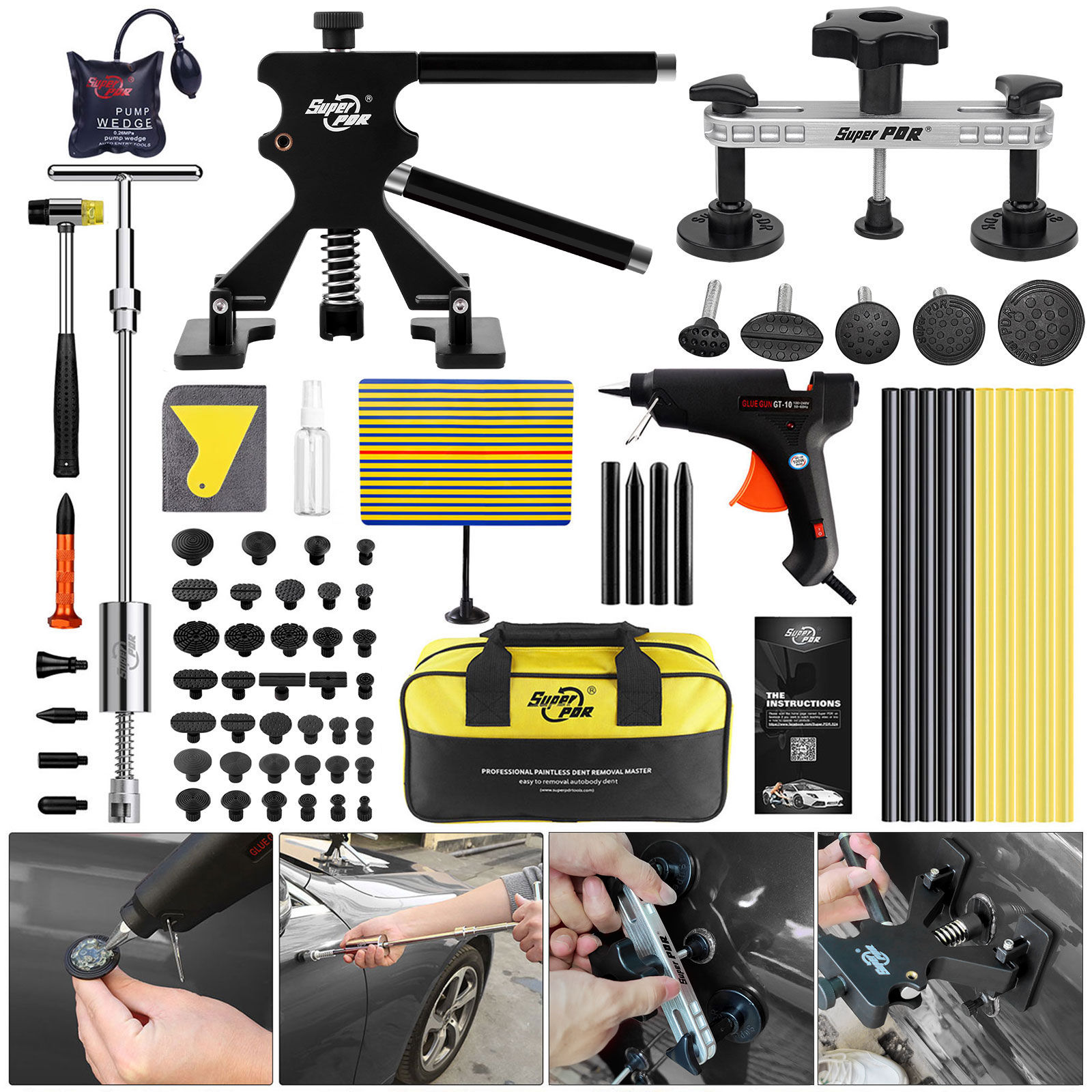 Super PDR Car Dent Repair Tools Dent Removal kits Paintless Dent Repair Auto Bod