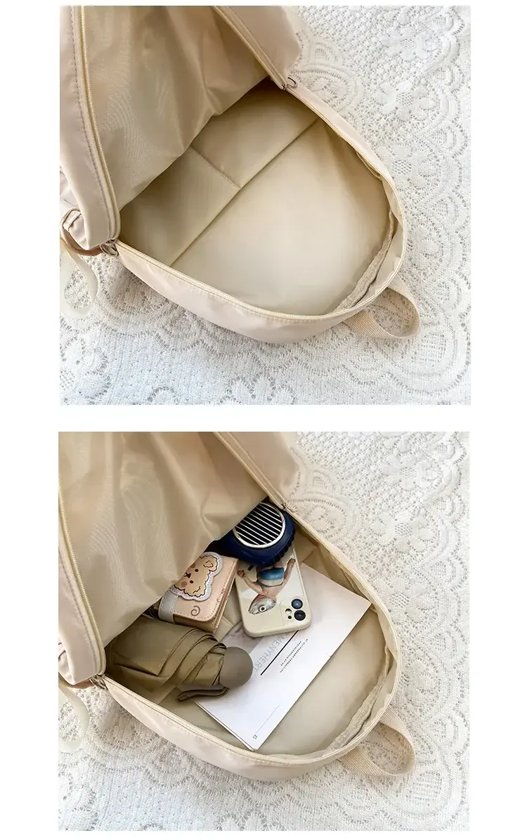 Thumbnail: Fashion Backpack Canvas Women Backpack Anti-theft Shoulder Bags New School Bag f