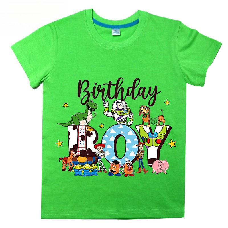 الصورة المصغرة: Disney Toy Story Printed Summer T-Shirt Boys and Girls Cotton Short Sleeve Carto