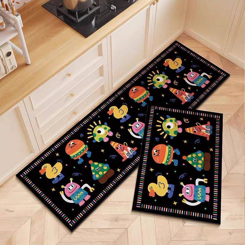 الصورة المصغرة: VIKAMA 1/2PCS Dopamine Kitchen Mat Non-Slip, Oil-Resistant, Wipeable Diatom Mud,