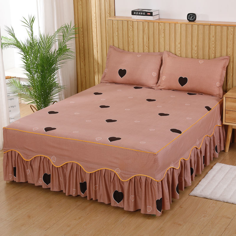 Thumbnail: 3Pcs/Lot Home Textile Luxury Bed Skirt Sheet Ruffle Lace Mattress Cover Soft Flo