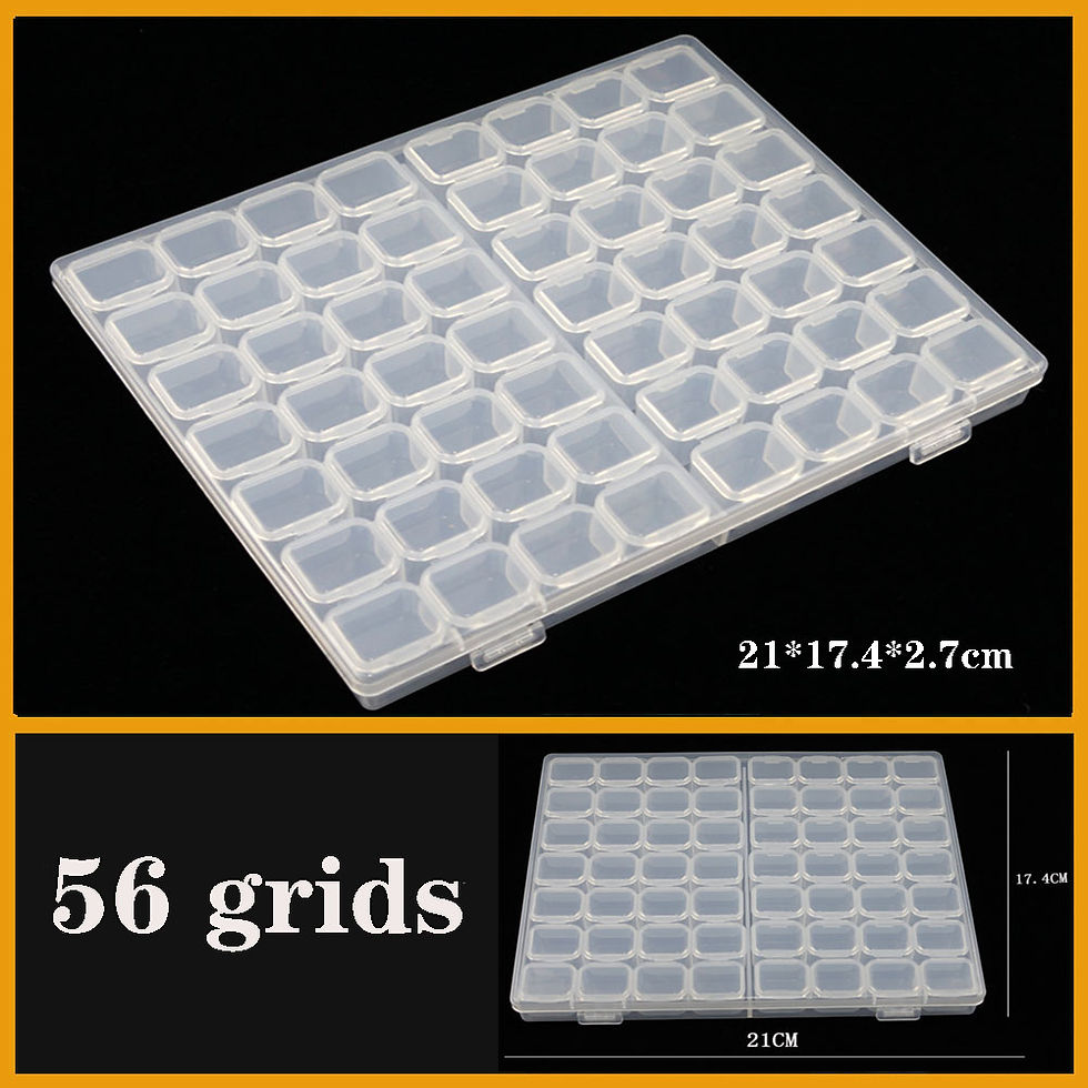 Thumbnail: Transparent Plastic box Screw Compartment Box Jewelry Earring Display Case Conta
